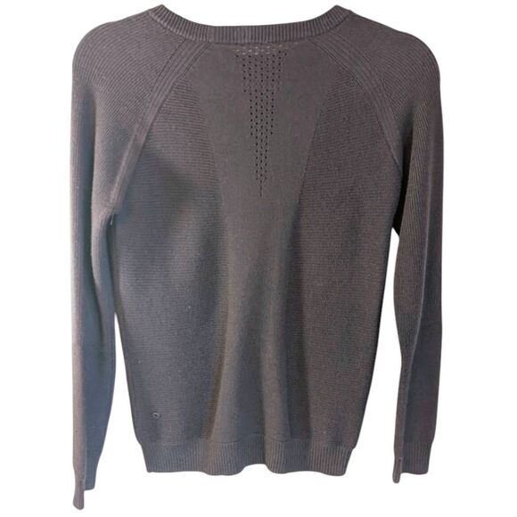 LULULEMON ATHLETICA Simply Wool Sweater in Black Cherry Size 4 - Picture 4 of 4